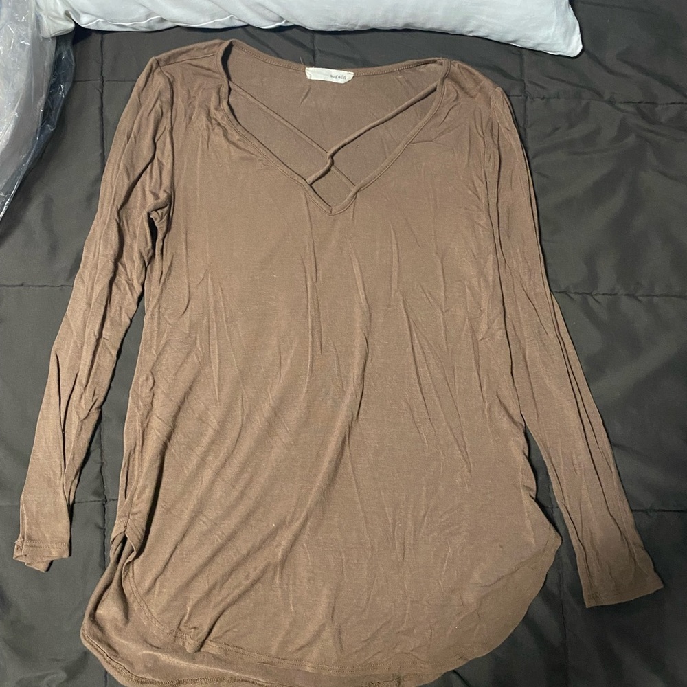 Brown strappy tunic
